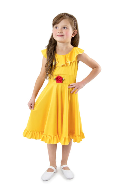 Yellow Beauty Twirl Dress
