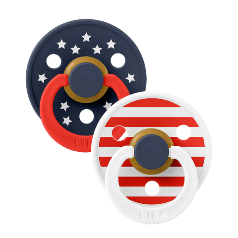Stars & Stripes BIBS Pacifier 2 PK, Size 1