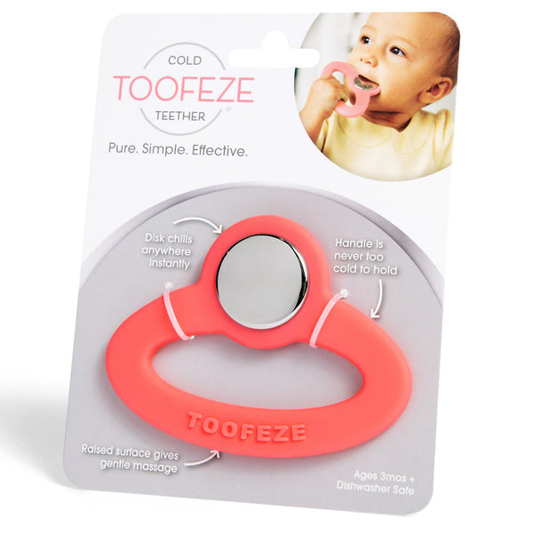 Toofeze Natural Cold Teether - Coral Pink