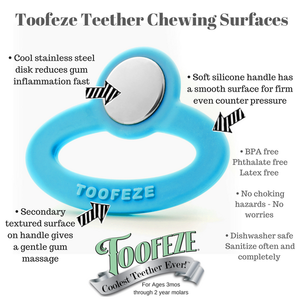 Toofeze Natural Cold Teether - Sky Blue