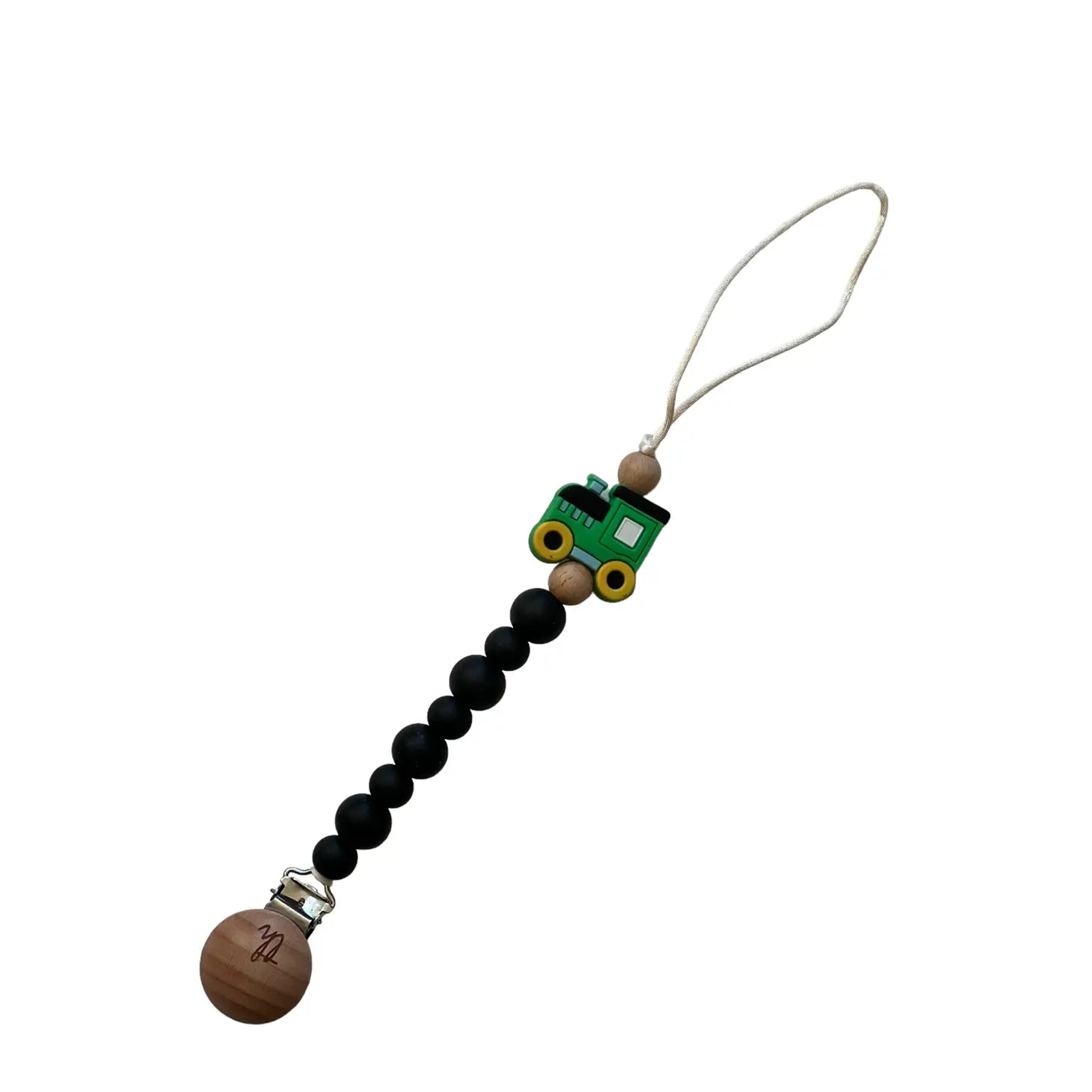 Teether Toy Clip -Train Green