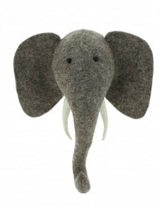 Elephant Head- Light Grey Mini