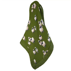 Mini Lovey Two-Layer Muslin Security Blanket- Valais Sheep