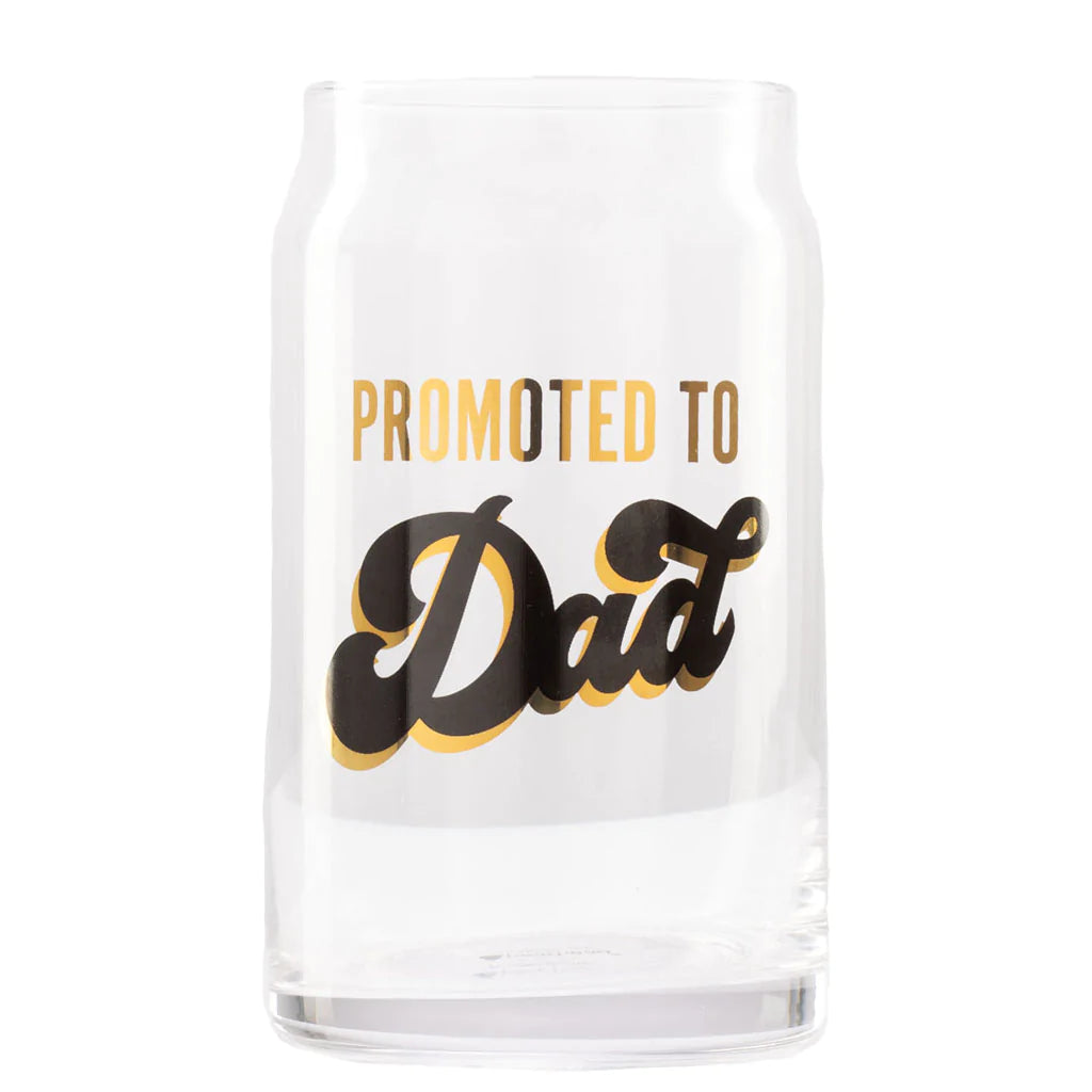 Promoted to Dad Beer Glass