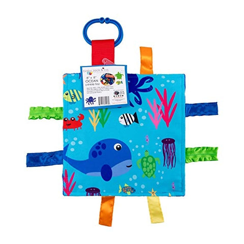 Ocean Fish Crinkle Tag Square 8x8