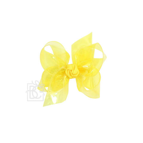 Waterproof Bow On Clip- Bright Yellow