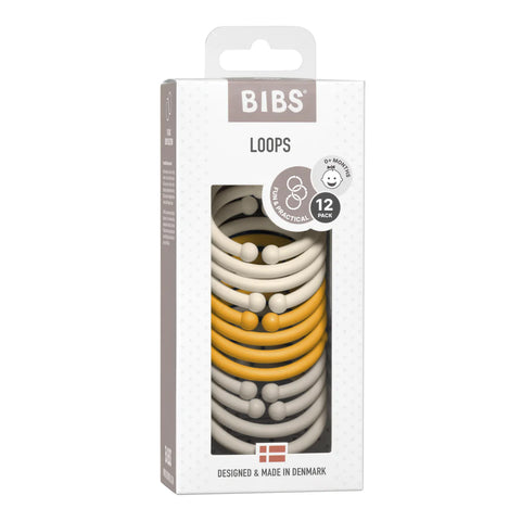 BIBS Loops 12 Pack Ivory/ Honey Bee/ Sand