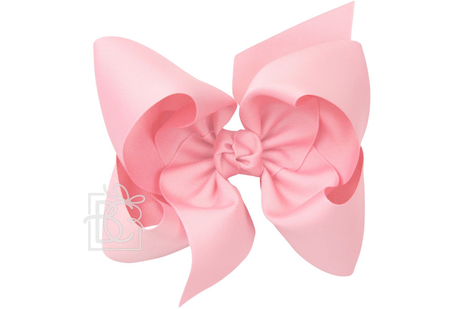 Pink Signature Grosgrain Double Knot Bow on Clip- Texas 7.5"