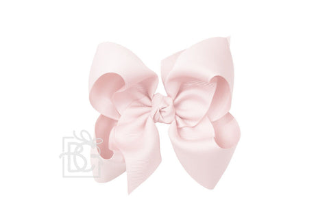 Powder Pink Signature Grosgrain Double Knot Bow on Clip