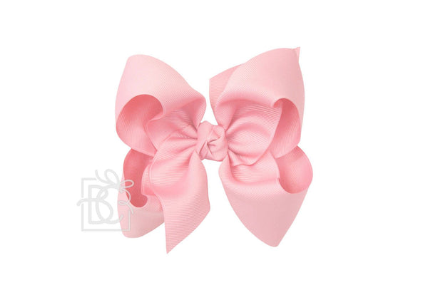 Pink Signature Grosgrain Double Knot Bow on Clip