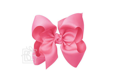 Hot Pink Signature Grosgrain Double Knot Bow on Clip