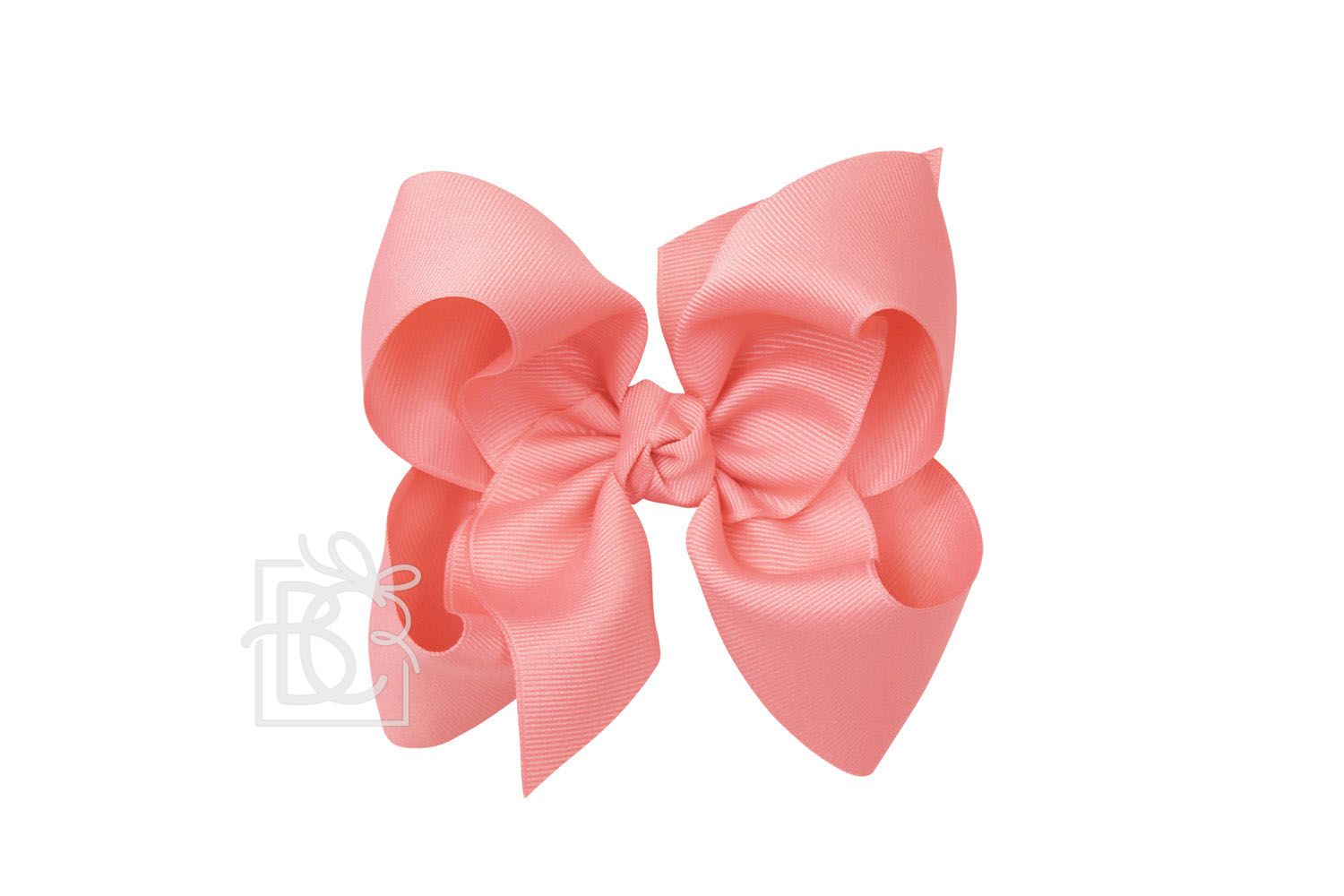 Shell Pink Signature Grosgrain Double Knot Bow on Clip
