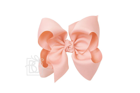 Light Coral Signature Grosgrain Double Knot Bow on Clip