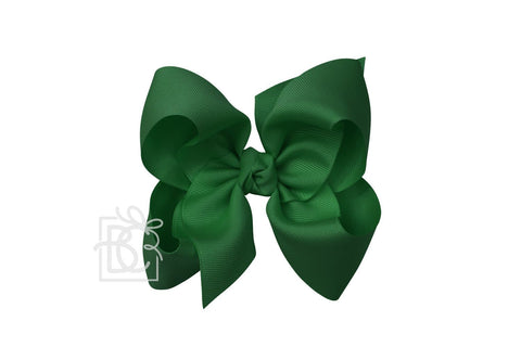 Forest Green 1/4″ Pantyhose Headband with Signature Grosgrain Bow- Huge Bow