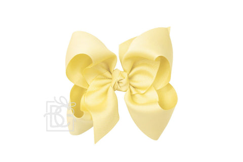 Light Yellow Signature Grosgrain Double Knot Bow on Clip