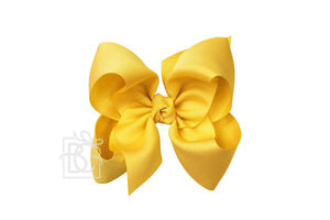 Bright Yellow Signature Grosgrain Double Knot Bow on Clip