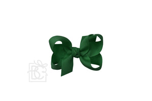 Forest Green 1/4″ Pantyhose Headband with Signature Grosgrain Bow- Medium Bow