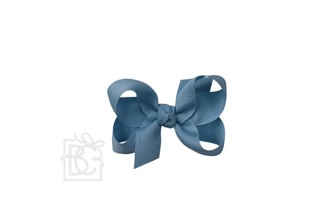 Williamsburg Blue Signature Grosgrain Double Knot Bow on Clip