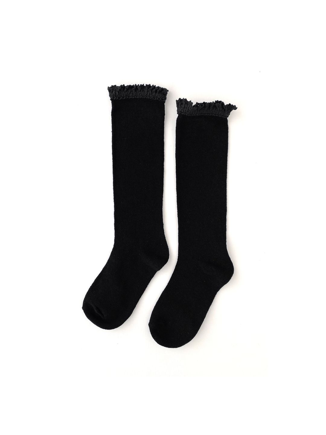 Black Lace Top Knee High Socks