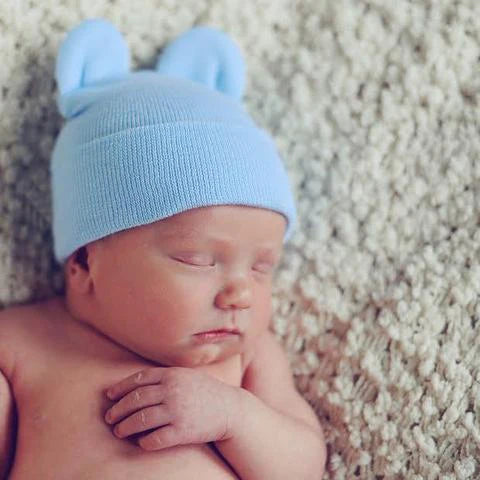 Blue Bear Newborn Hospital Hat