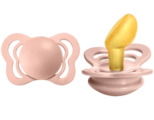 BIBS Pacifier COUTURE Latex 2 PK Blush, Size 1