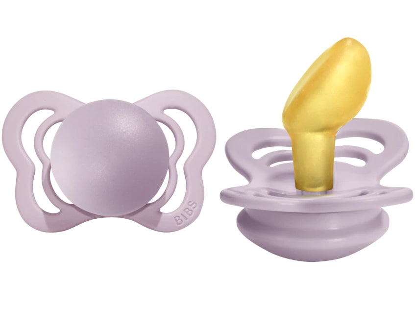 BIBS Pacifier COUTURE Latex 2 PK Dusky Lilac, Size 2