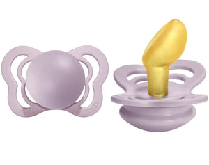 BIBS Pacifier COUTURE Latex 2 PK Dusky Lilac, Size 1