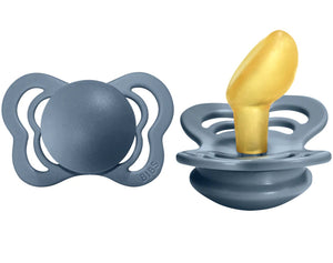BIBS Pacifier COUTURE Latex 2 PK Petrol, Size 2