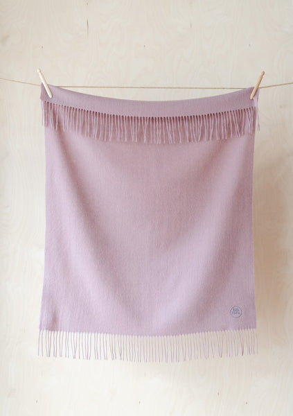 Super Soft Lambswool Baby Blanket in Dusky Pink
