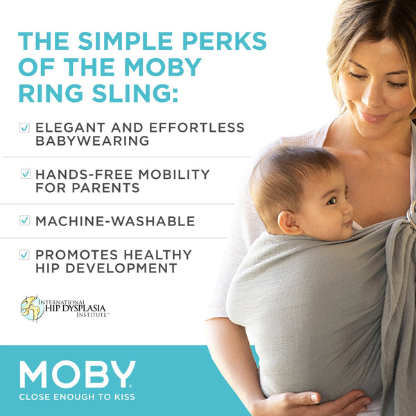Moby Ring Sling- Double Gauze- Pewter