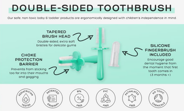Teal Double Sided Toothbrush