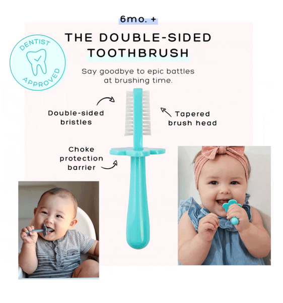 Blush Double Sided Toothbrush