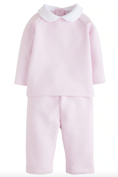 Quilted Pant Set- Light Pink