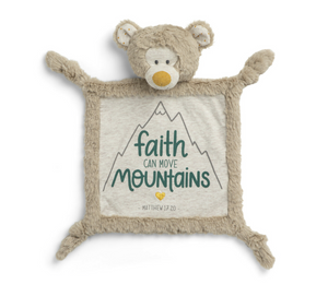 Faith Can Move Mountains Rattle Blankie