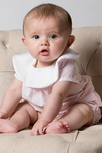 Personalized Baby Girl Round Bib Monogram Dress