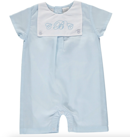 Personalized Baby Boys Monogram Shortall