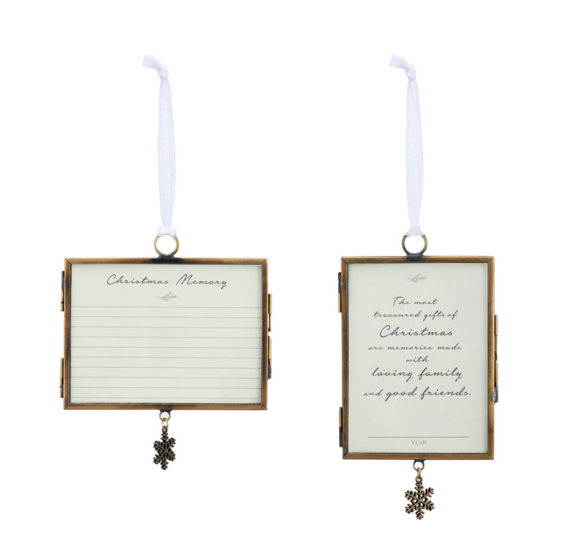 Metal Photo Ornaments - 2 Assorted Writing Space