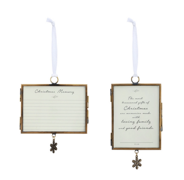 Metal Photo Ornaments - 2 Assorted Writing Space