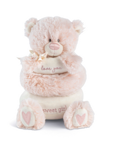 Stackable Plush Teddy - Pink (FINAL SALE)