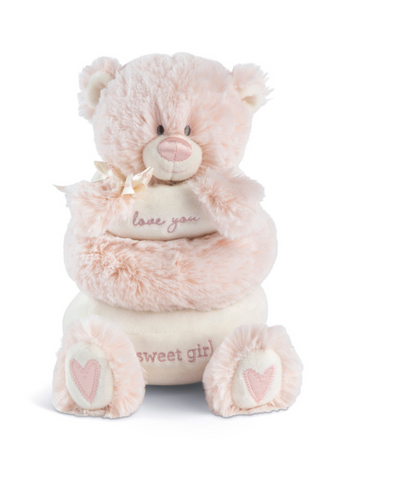 Stackable Plush Teddy - Pink (FINAL SALE)