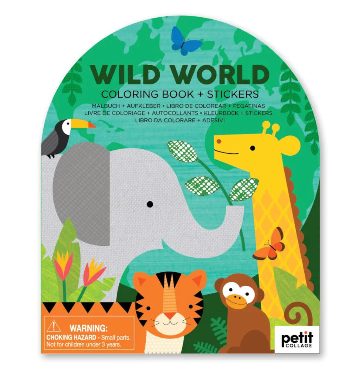 Coloring Book With Stickers Wild World