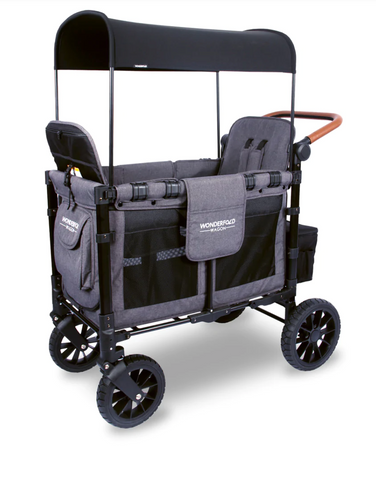 Wonderfold W2 Luxe Stroller Wagon - Charcoal Grey