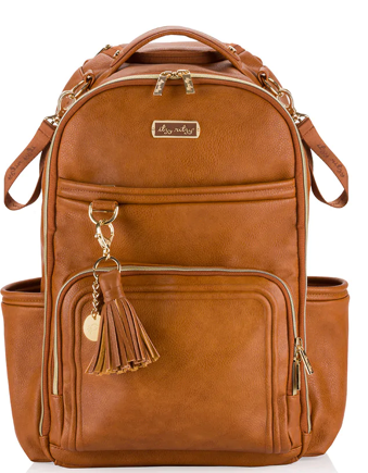 Boss Plus Large Diaper Bag Backpack - Cognac