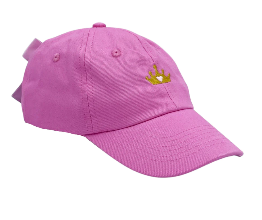 Crown Bow Baseball Hat (Girls)