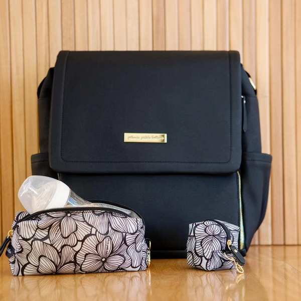 Boxy Backpack in Black Matte Leatherette