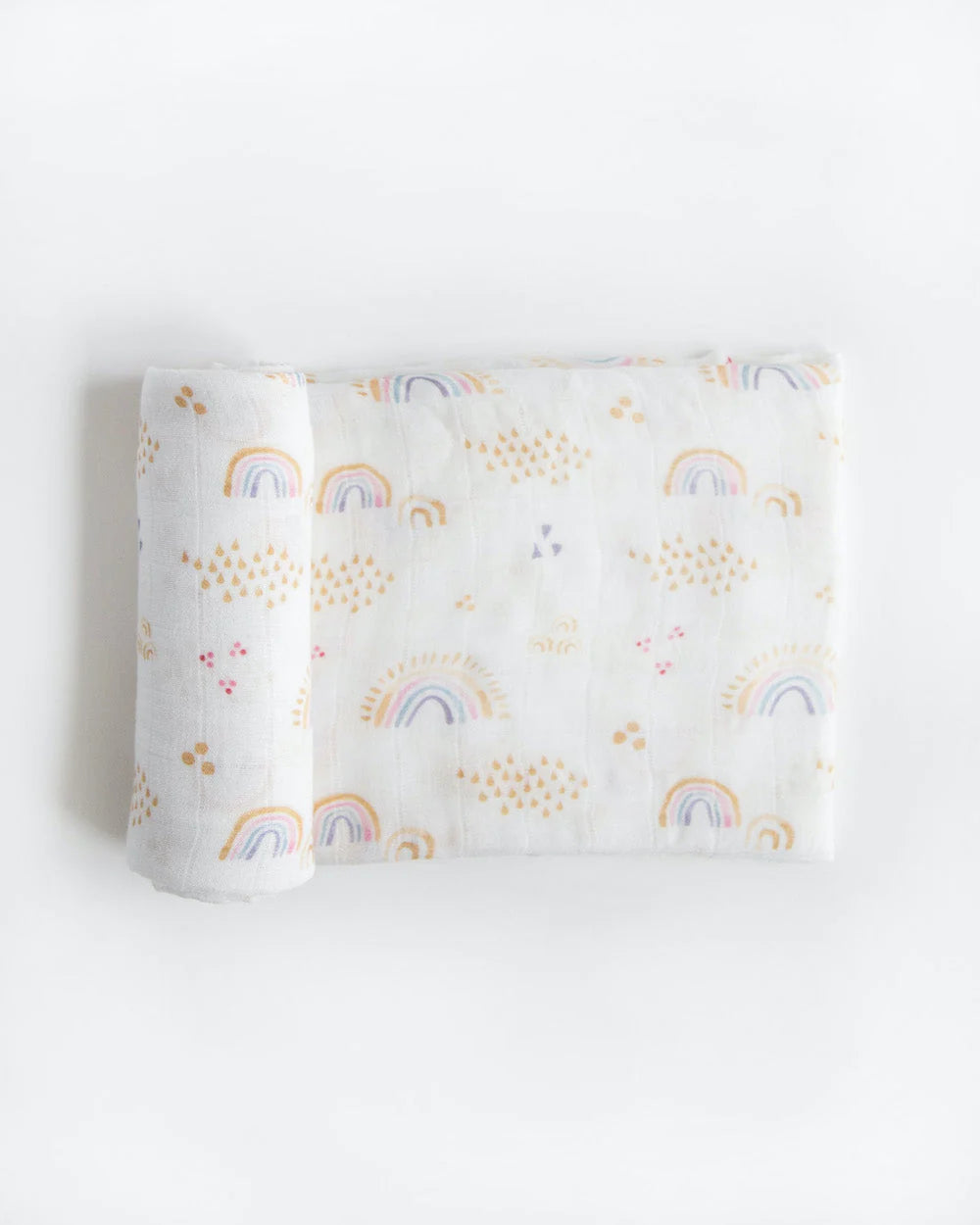 Rainbows and Raindrops Deluxe Muslin Swaddle Single