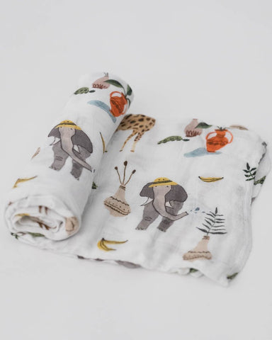 Safari Social Deluxe Muslin Swaddle Single