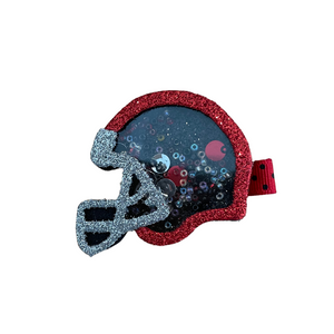 Red/Black Helmet Shaker Hair Clip