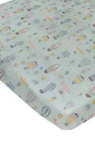 Muslin Crib Sheet- Up Up Away