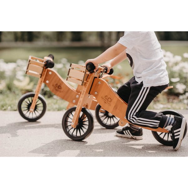 Tiny Tot Plus 2-in-1 Wooden Balance Bike & Tricycle Bamboo